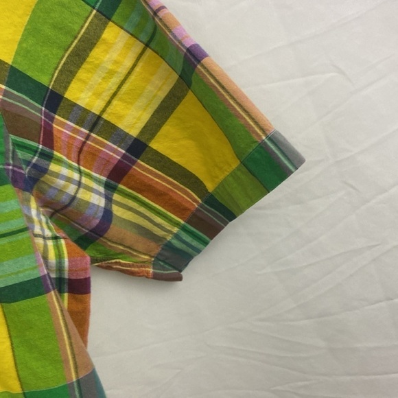 Ralph Lauren Polo Mens Sz M Multi-color Plaid Short Sleeve Button Up Shirt - Picture 4 of 8